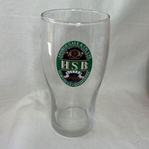HSB Bitter Beer Glass Clear Pint 16 Oz 3 In Round 6 1/4 Tall  Brewers Ales Bar
